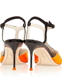 orange Leder Pumps von Webster