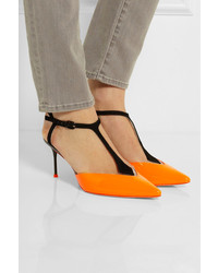 orange Leder Pumps von Webster