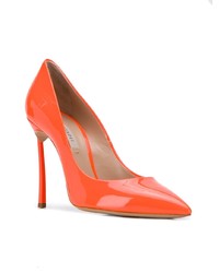 orange Leder Pumps von Casadei