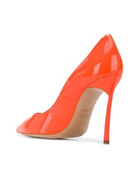 orange Leder Pumps von Casadei