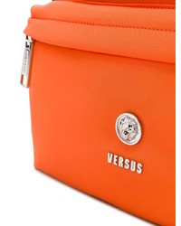 orange Leder Rucksack von Versus