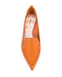 orange Leder Slipper von Nicholas Kirkwood