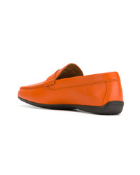 orange Leder Slipper von Moreschi