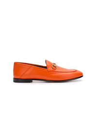 orange Leder Slipper von Gucci