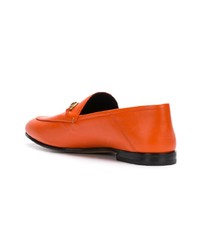 orange Leder Slipper von Gucci