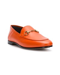 orange Leder Slipper von Gucci