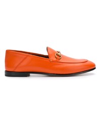 orange Leder Slipper von Gucci