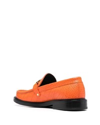 orange Leder Slipper von Moschino