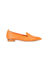 orange Leder Slipper von Nicholas Kirkwood