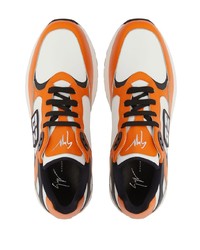 orange Leder Sportschuhe von Giuseppe Zanotti