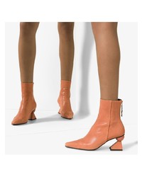 orange Leder Stiefeletten von Yuul Yie