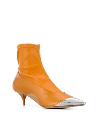 orange Leder Stiefeletten von N°21