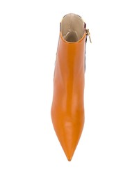 orange Leder Stiefeletten von DELPOZO