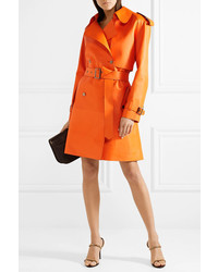 orange Leder Trenchcoat von Tom Ford