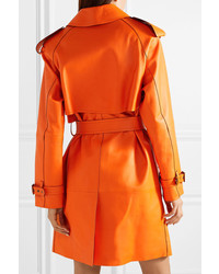 orange Leder Trenchcoat von Tom Ford