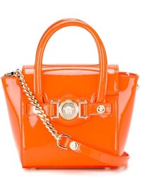 orange Leder Umhängetasche von Versace