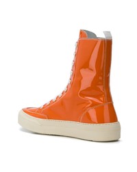 orange Lederfreizeitstiefel von Sunnei