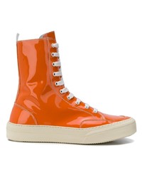 orange Lederfreizeitstiefel von Sunnei