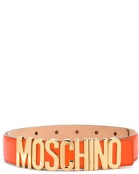 orange Ledergürtel von Moschino