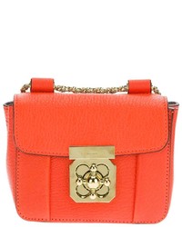 orange Lederhandtasche von Chloé