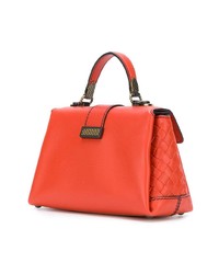 orange Lederhandtasche von Bottega Veneta