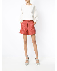 orange Ledershorts von Lilly Sarti