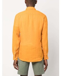 orange Leinen Langarmhemd von Fay