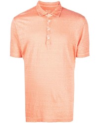 orange Leinen Polohemd von 120% Lino