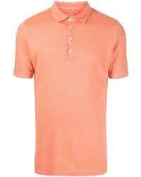 orange Leinen Polohemd von 120% Lino