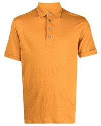 orange Leinen Polohemd von Ermenegildo Zegna