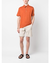 orange Leinen Polohemd von Zegna