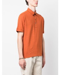 orange Leinen Polohemd von Zegna