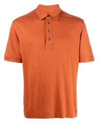 orange Leinen Polohemd von Zegna