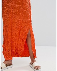 orange Maxikleid von Warehouse