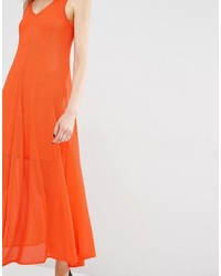 orange Midikleid von Mango