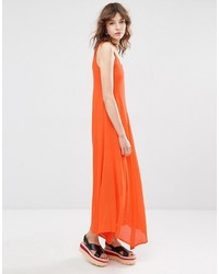 orange Midikleid von Mango