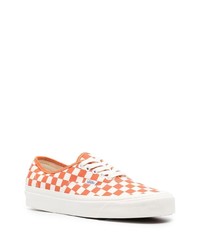 orange niedrige Sneakers mit Karomuster von Vans