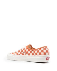 orange niedrige Sneakers mit Karomuster von Vans