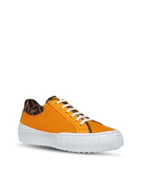 orange niedrige Sneakers von Fendi