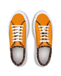 orange niedrige Sneakers von Fendi