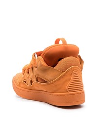 orange niedrige Sneakers von Lanvin