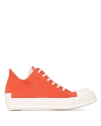 orange niedrige Sneakers von Rick Owens DRKSHDW