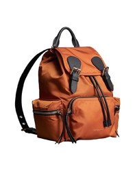 orange Nylon Rucksack von Burberry