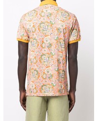 orange Polohemd mit Paisley-Muster von Etro