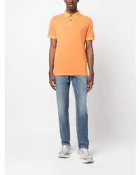 orange Polohemd von Stone Island