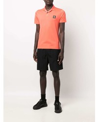 orange Polohemd von Stone Island