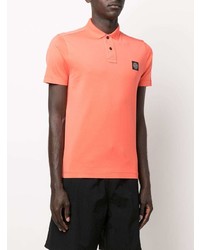 orange Polohemd von Stone Island