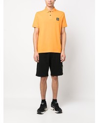 orange Polohemd von Stone Island