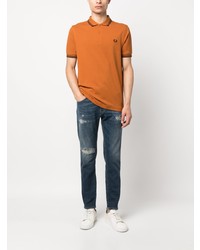 orange Polohemd von Fred Perry