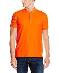 orange Polohemd von Fruit of the Loom